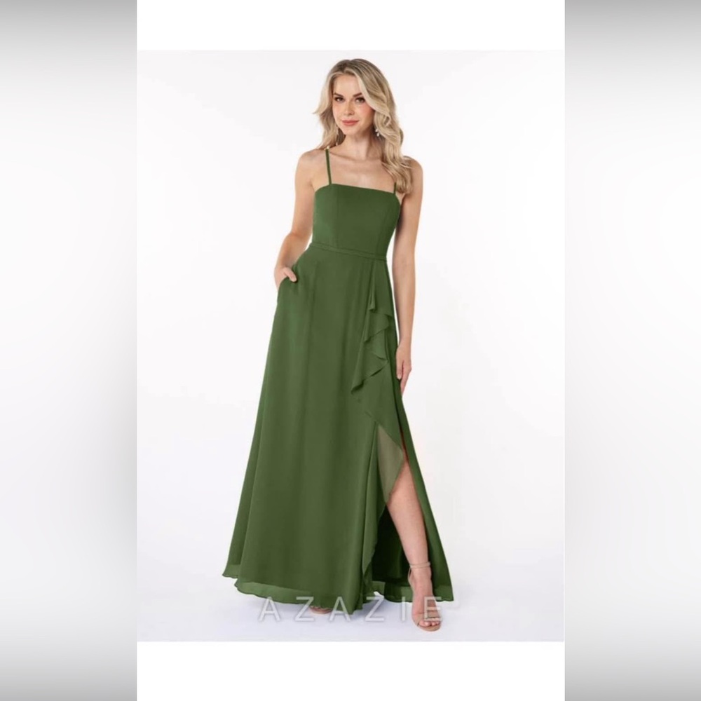 Women’s Dress Azazie Olive Chiffon Bridesmaids/Event